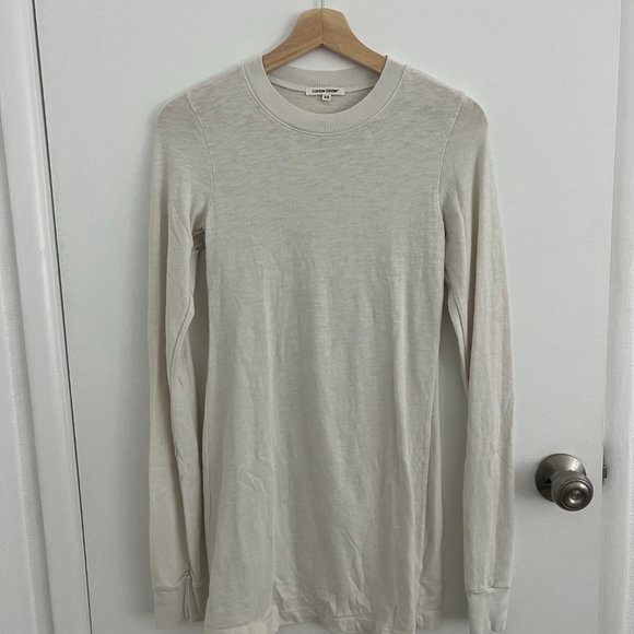 COTTON CITIZEN TOKYO LONG SLEEVE MINI DRESS WHITE - Picture 3 of 4